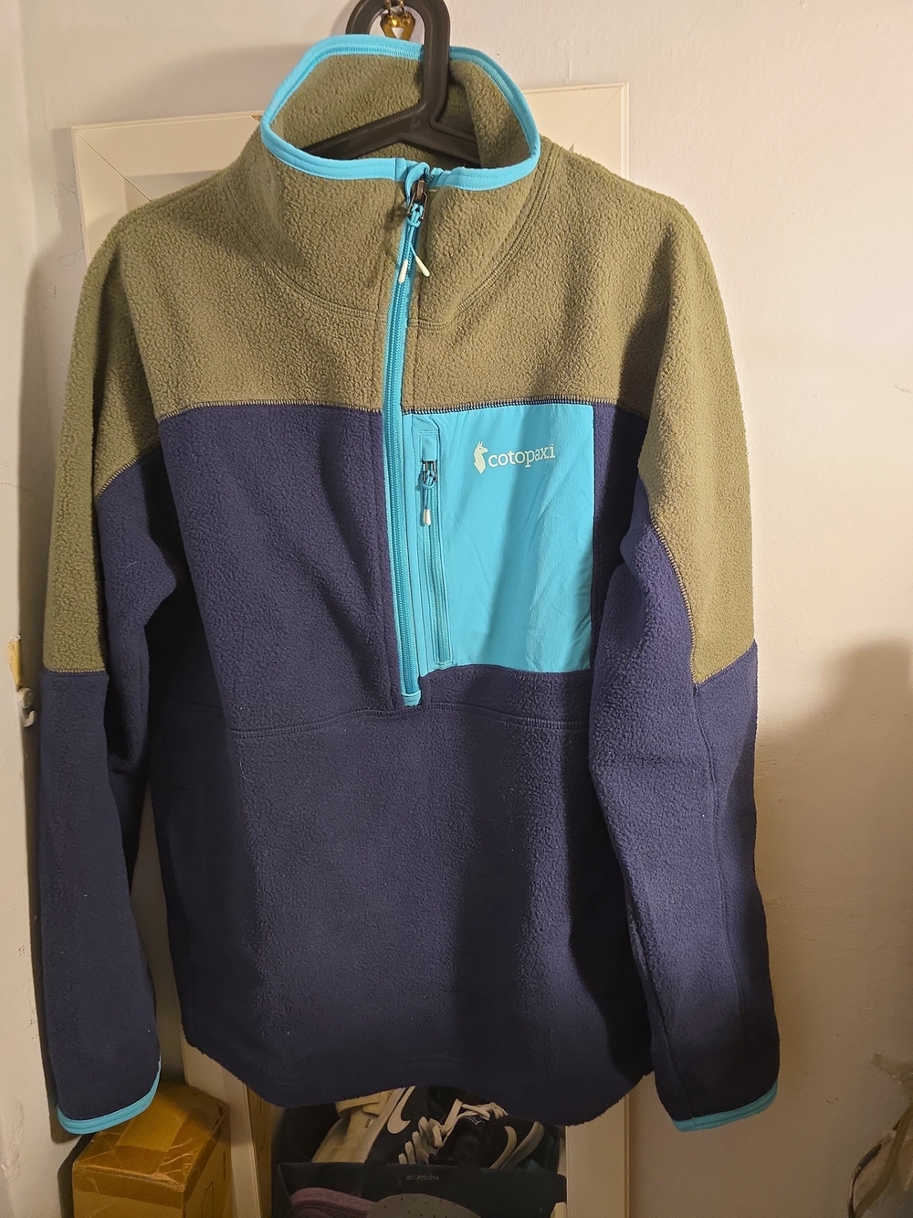Cotopaxi Teal Fleece-Lined Hooded Jacket - Teal & Gray